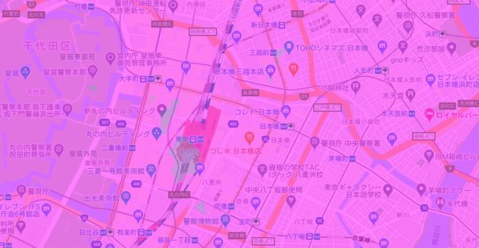 東京駅周辺のWiMAXエリア