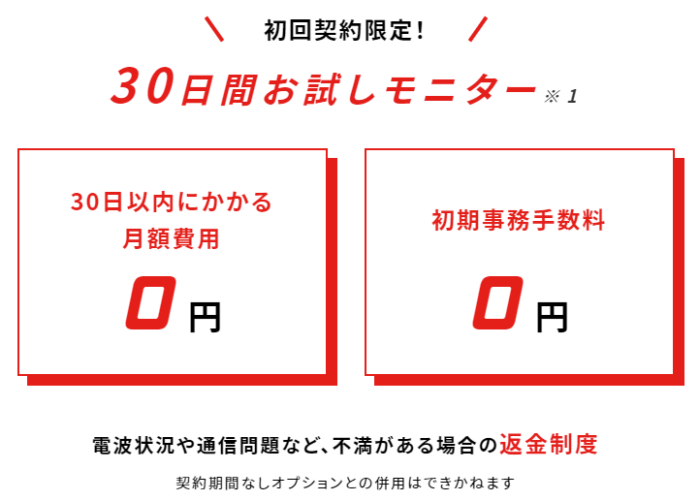 30日お試しモニター