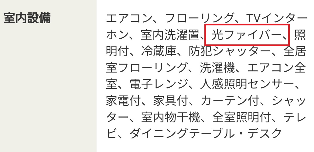 光ファイバーの表記