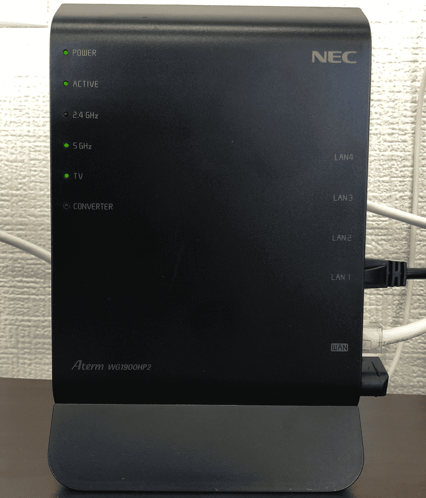 ドコモ光で利用中のルーター